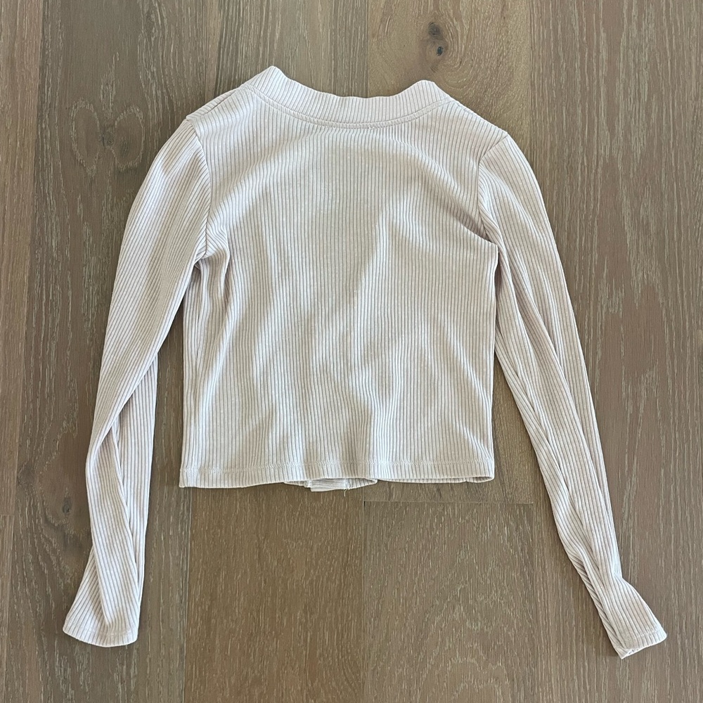 Zara Ribbed Button-Up Cardigan - Picture 3 of 3